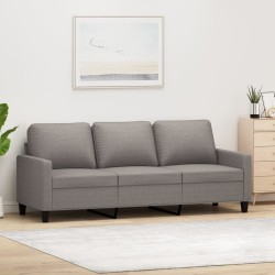 vidaXL Sofá de 3 plazas de tela gris taupe 180 cm