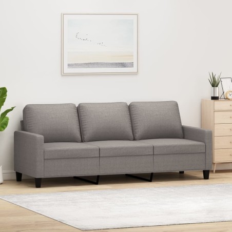 vidaXL Sofá de 3 plazas de tela gris taupe 180 cm