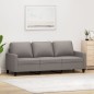 vidaXL Sofá de 3 plazas de tela gris taupe 180 cm vidaXL Sofá de 3 plazas de tela gris taupe 180 cm