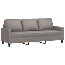 vidaXL Sofá de 3 plazas de tela gris taupe 180 cm