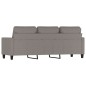 vidaXL Sofá de 3 plazas de tela gris taupe 180 cm vidaXL Sofá de 3 plazas de tela gris taupe 180 cm