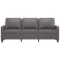 vidaXL Sofá de 3 plazas de cuero sintético gris 180 cm vidaXL Sofá de 3 plazas de cuero sintético gris 180 cm