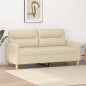 vidaXL Sofá de 2 plazas de tela color crema 140 cm vidaXL Sofá de 2 plazas de tela color crema 140 cm