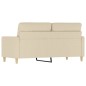 vidaXL Sofá de 2 plazas de tela color crema 140 cm vidaXL Sofá de 2 plazas de tela color crema 140 cm