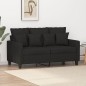 vidaXL Sofá de 2 plazas de tela negro 120 cm vidaXL Sofá de 2 plazas de tela negro 120 cm