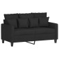 vidaXL Sofá de 2 plazas de tela negro 120 cm vidaXL Sofá de 2 plazas de tela negro 120 cm