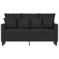 vidaXL Sofá de 2 plazas de tela negro 120 cm vidaXL Sofá de 2 plazas de tela negro 120 cm