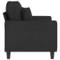 vidaXL Sofá de 2 plazas de tela negro 120 cm vidaXL Sofá de 2 plazas de tela negro 120 cm