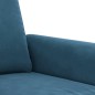 vidaXL Juego de sofás con cojines 3 piezas terciopelo azul vidaXL Juego de sofás con cojines 3 piezas terciopelo azul