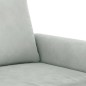 vidaXL Juego de sofás con cojines 3 piezas terciopelo gris claro vidaXL Juego de sofás con cojines 3 piezas terciopelo gris claro