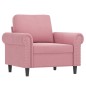 vidaXL Juego de sofás con cojines 3 piezas terciopelo rosa vidaXL Juego de sofás con cojines 3 piezas terciopelo rosa