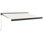 vidaXL Toldo retráctil aluminio y tela color crema 3,5x2,5 m