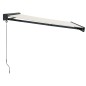 vidaXL Toldo retráctil aluminio y tela color crema 3,5x2,5 m