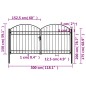 vidaXL Cancela de valla doble puerta con arco 300x150 cm acero negro vidaXL Cancela de valla doble puerta con arco 300x150 cm acero negro