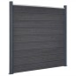 vidaXL Juego de paneles de valla WPC gris 526x186 cm vidaXL Juego de paneles de valla WPC gris 526x186 cm