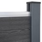 vidaXL Juego de paneles de valla WPC gris 526x186 cm vidaXL Juego de paneles de valla WPC gris 526x186 cm