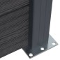 vidaXL Juego de paneles de valla WPC gris 526x186 cm vidaXL Juego de paneles de valla WPC gris 526x186 cm