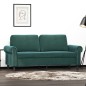 vidaXL Sofá de 2 plazas de terciopelo verde oscuro 140 cm vidaXL Sofá de 2 plazas de terciopelo verde oscuro 140 cm