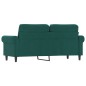 vidaXL Sofá de 2 plazas de terciopelo verde oscuro 140 cm vidaXL Sofá de 2 plazas de terciopelo verde oscuro 140 cm
