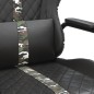 vidaXL Silla gaming con masaje cuero sintético color camuflaje y negro vidaXL Silla gaming con masaje cuero sintético color camuflaje y negro