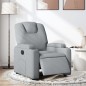 vidaXL Sillón reclinable eléctrico tela gris claro vidaXL Sillón reclinable eléctrico tela gris claro