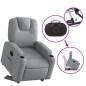vidaXL Sillón eléctrico reclinable elevable de tela gris claro vidaXL Sillón eléctrico reclinable elevable de tela gris claro
