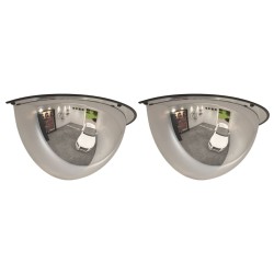 vidaXL Espejos de tráfico 2 uds mitad combada acrílico Ø80 cm