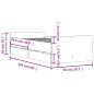 vidaXL Estructura de cama con cajones blanco 75x190 cm