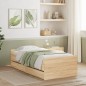 vidaXL Estructura de cama con cajones roble Sonoma 75x190 cm vidaXL Estructura de cama con cajones roble Sonoma 75x190 cm