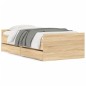 vidaXL Estructura de cama con cajones roble Sonoma 75x190 cm vidaXL Estructura de cama con cajones roble Sonoma 75x190 cm
