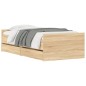 vidaXL Estructura de cama con cajones roble Sonoma 75x190 cm vidaXL Estructura de cama con cajones roble Sonoma 75x190 cm