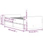 vidaXL Estructura de cama con cajones roble Sonoma 75x190 cm vidaXL Estructura de cama con cajones roble Sonoma 75x190 cm