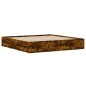 vidaXL Cama con cajones madera de ingeniería roble ahumado 160x200 cm vidaXL Cama con cajones madera de ingeniería roble ahumado 160x200 cm