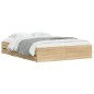 vidaXL Cama con cajones madera ingeniería roble Sonoma 150x200 cm vidaXL Cama con cajones madera ingeniería roble Sonoma 150x200 cm