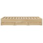 vidaXL Cama con cajones madera ingeniería roble Sonoma 150x200 cm vidaXL Cama con cajones madera ingeniería roble Sonoma 150x200 cm