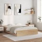 vidaXL Cama con cajones madera ingeniería roble Sonoma 140x200 cm vidaXL Cama con cajones madera ingeniería roble Sonoma 140x200 cm