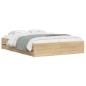 vidaXL Cama con cajones madera ingeniería roble Sonoma 140x200 cm vidaXL Cama con cajones madera ingeniería roble Sonoma 140x200 cm