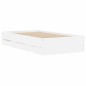 vidaXL Cama con cajones madera de ingeniería blanca 90x200 cm vidaXL Cama con cajones madera de ingeniería blanca 90x200 cm