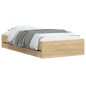 vidaXL Cama con cajones madera ingeniería roble Sonoma 90x200 cm vidaXL Cama con cajones madera ingeniería roble Sonoma 90x200 cm