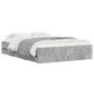 vidaXL Cama con cajones madera ingeniería gris hormigón 135x190 cm