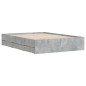 vidaXL Cama con cajones madera ingeniería gris hormigón 135x190 cm