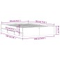 vidaXL Cama con cajones madera ingeniería gris hormigón 135x190 cm