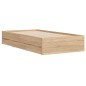 vidaXL Cama con cajones madera ingeniería roble Sonoma 90x190 cm vidaXL Cama con cajones madera ingeniería roble Sonoma 90x190 cm