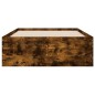 vidaXL Cama con cajones madera de ingeniería roble ahumado 90x190 cm
