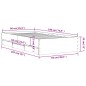 vidaXL Cama con cajones madera de ingeniería roble ahumado 90x190 cm