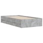 vidaXL Cama con cajones madera de ingeniería gris hormigón 75x190 cm vidaXL Cama con cajones madera de ingeniería gris hormigón 75x190 cm