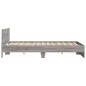 vidaXL Estructura de cama cabecero y luces LED gris Sonoma 160x200 cm vidaXL Estructura de cama cabecero y luces LED gris Sonoma 160x200 cm