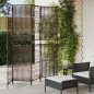 vidaXL Biombo de 4 paneles ratán sintético marrón vidaXL Biombo de 4 paneles ratán sintético marrón