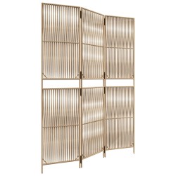 vidaXL Biombo de 3 paneles ratán sintético beige
