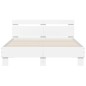 vidaXL Estructura de cama con cabecero y luces LED blanco 135x190 cm vidaXL Estructura de cama con cabecero y luces LED blanco 135x190 cm